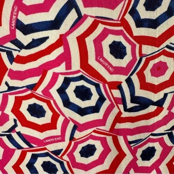 Lands’ End Print cap sleeve Dress Costal asymmetrical Twist tall plus size - Picture 8 of 9